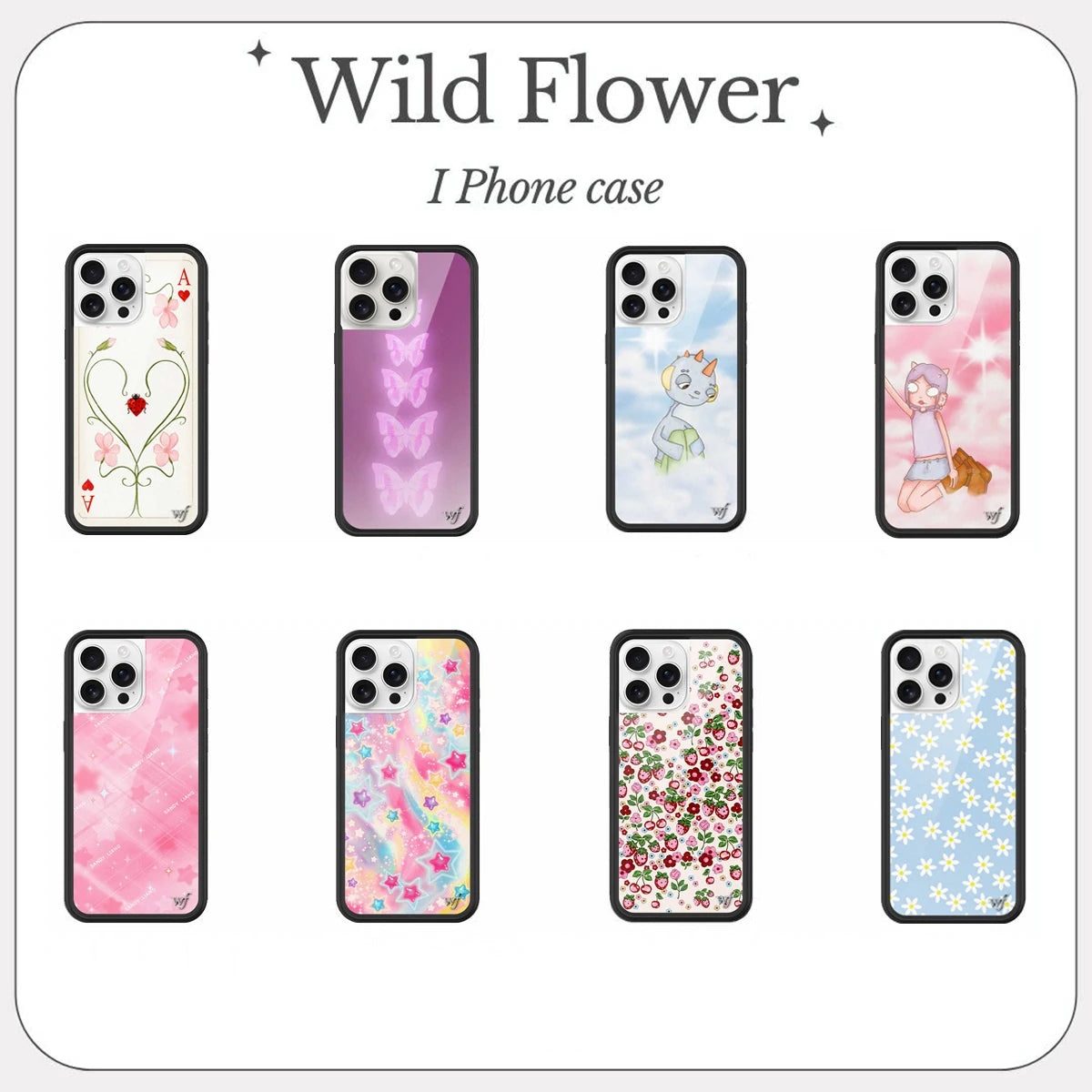 Wildflower 3D Ins Strawberry cherry Phone Case for iPhone 16 15 14 13 12 Pro Max Plus 16pro 15pro WF Cute Cartoon Cover Funda Wildflower 3D Ins Strawberry cherry Phone Case for iPhone 16 15 14 13 12 Pro Max Plus 16pro 15pro WF Cute Cartoon Cover Funda